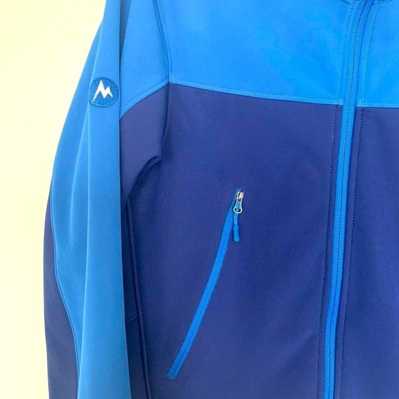 NWOT MARMOT mens SOFT SHELL JACKET SMALL blue DRICLIME coat - Picture 3 of 14